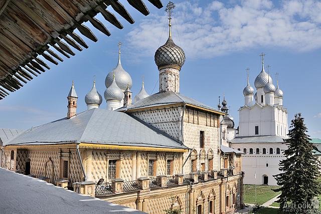 Overlooking Churches of Rostov Kremlin from Western Wall