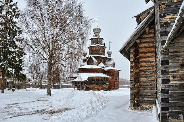 Wooden Transfiguration Church in Winter (Suzdal)