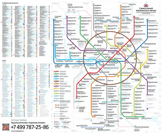 Moscow Metro Map 2013 by Art Lebedev Studio Full (No Landmarks)