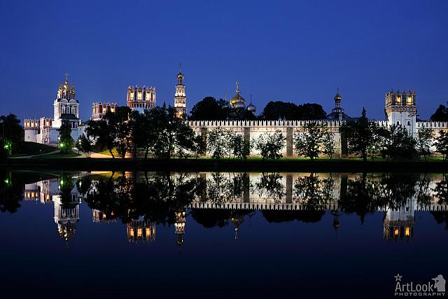The Reflection of Fortified Walls of the Novodevichy Convent