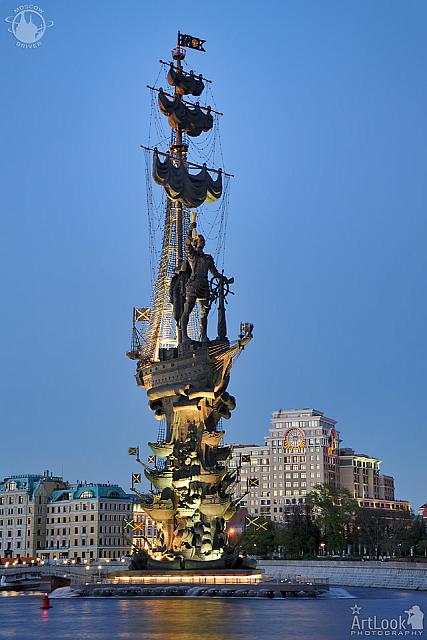 Peter the Great Statue at Twilight