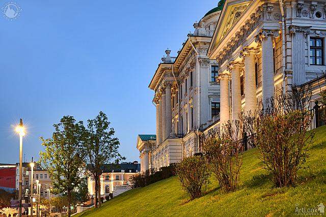 Angle View of Pashkov House in Spring Twilight