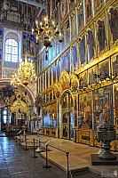 Iconostasis and Church Chandeliers of Nativity Cathedral (Angle View)