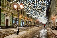 New Year Lights of Stoleshnikov Lane