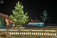 Christmas Tree at Kremlevskaya Street at Night