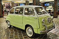 ALight-Green Fiat 600 Multipla (Front Angle View)
