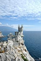 White Clouds Over Neo-Gothic castle "Swallow's Nest" in Gaspra