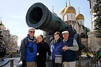Under the huge barrel of the famous Tsar Cannon