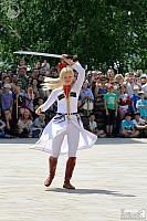 Blonde Cossack Girl with Sabre