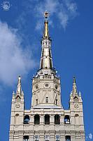 Shining Spire with Star of the Stalinist High-Rise Tower