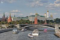 Pleasure Boats at the Moscow Kremlin