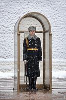 Honor Guard at the Tomb of Unknown Soldier in Heavy Snowfall