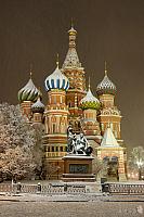 St. Basil’s Cathedral Bathed in Evening Snow
