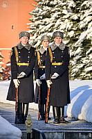 Honor Guards Locking Bayonet Knifes in Winter