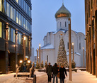 Early Morning under the Snow - Business Center at Belorusskaya