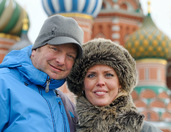 Portrait In Front of Charming Domes of St. Basil's