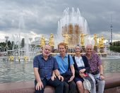 At Friendship of Nations Fountain in VDNKh Park