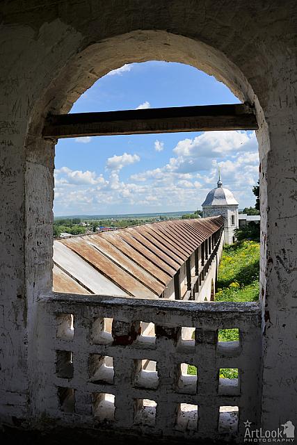Monastery Fortifications through the Belfry Arch