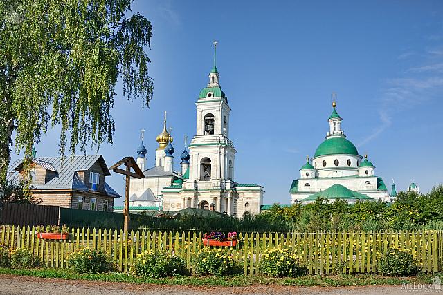 Spaso-Yakovlevsky Monastery Framed by Trees in Morning