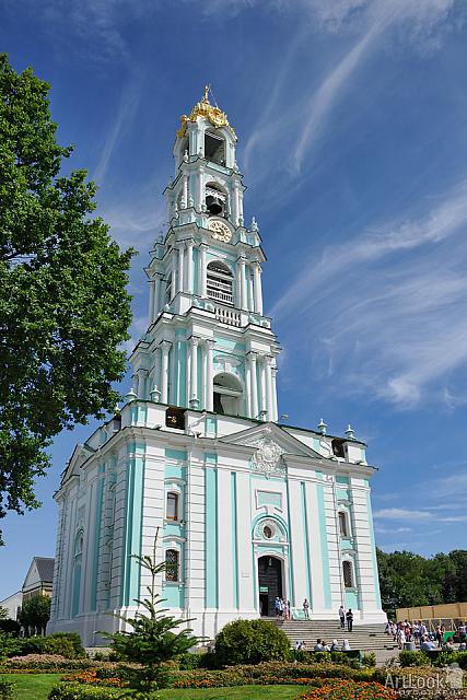 Russia Tallest Bell Tower Under Amazing Cirrus Clouds in Summer