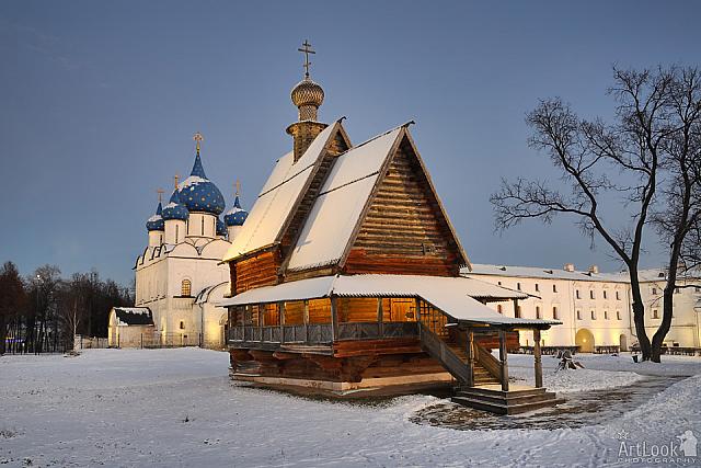 Getting Dark Over the Churches of Suzdal Kremlin