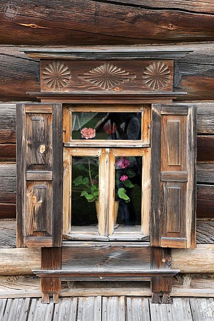 Carved Wood Window of a Wealthy Peasant's House