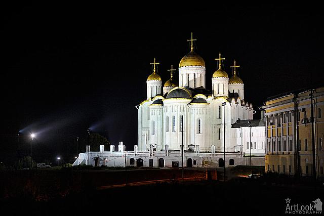 Lights on the Majestic White-Stone Cathedral