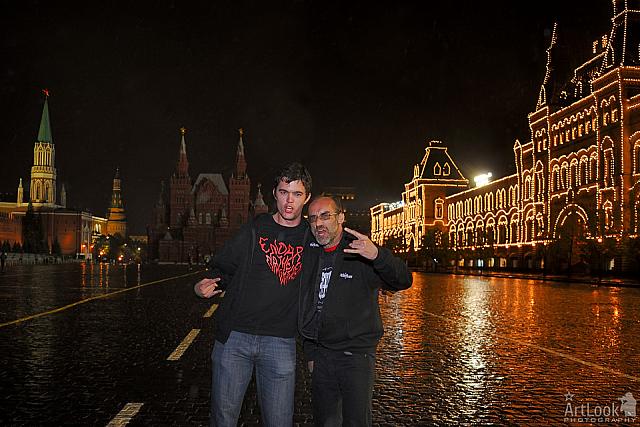 Heavy Metal over the Red Square at Night