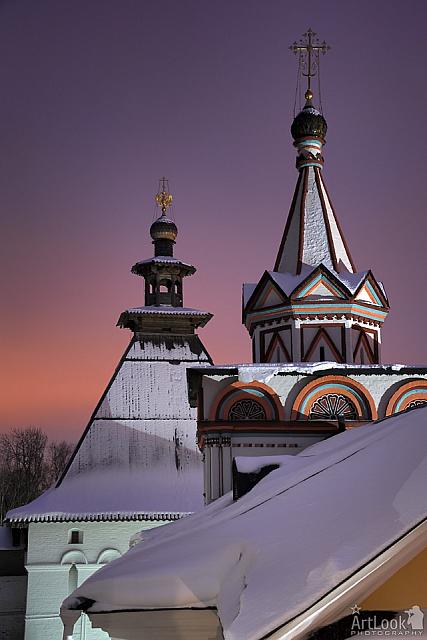 Tent Roofs of Savvino-Storozhevsky Monastery at Winter Twilight