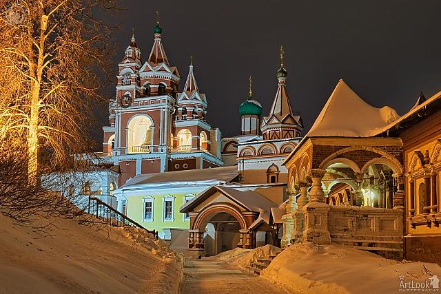 Ensemble of Savvino-Storozhevsky Monastery in Winter Night