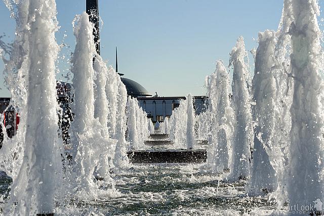 Towering Fountains in Victory Park