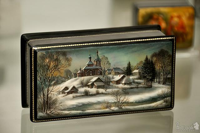 Lacquer Box "The Winter in Fedoskino"