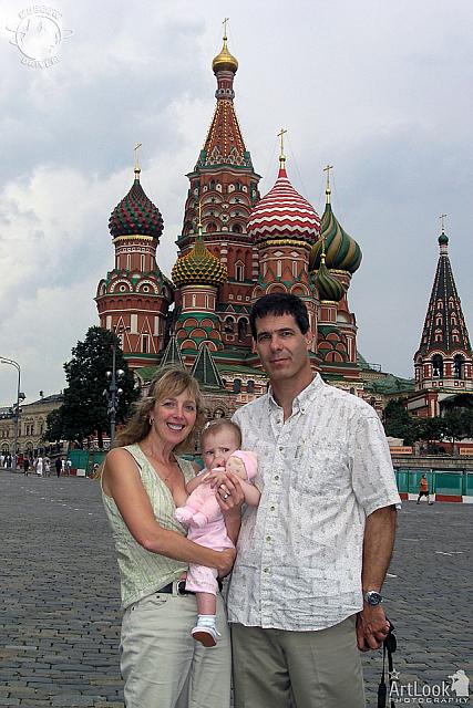 In front of St. Basil’s cathedral with Anastasia