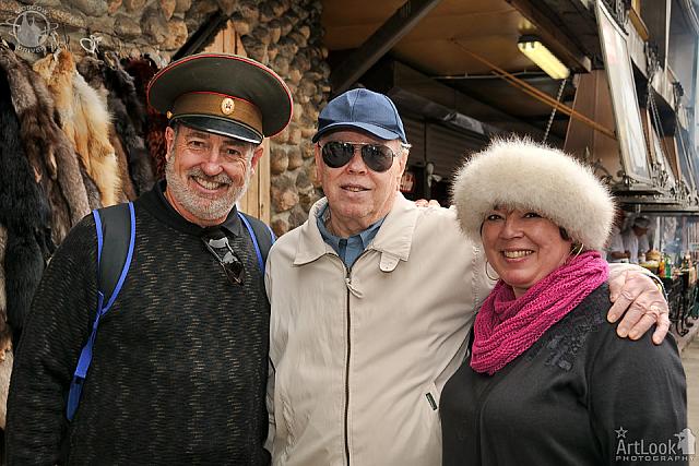 With Russian Hats in Vernisazh Market