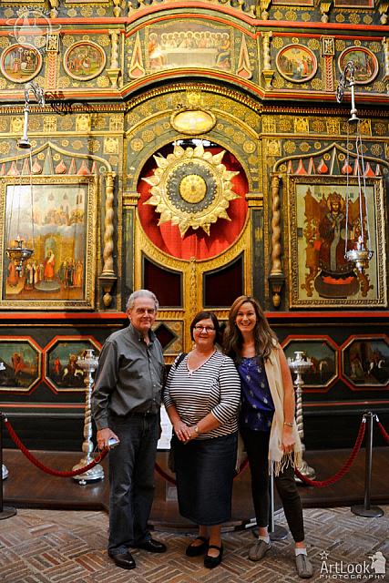 In front of Iconostasis of Intercession Chapel (St. Basils’ Cathedral)