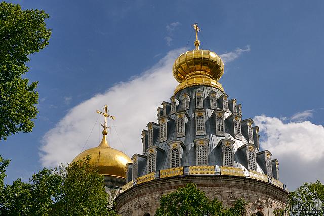 Golden Domes of Resurrection Cathedral in New Jerusalem (Istra)