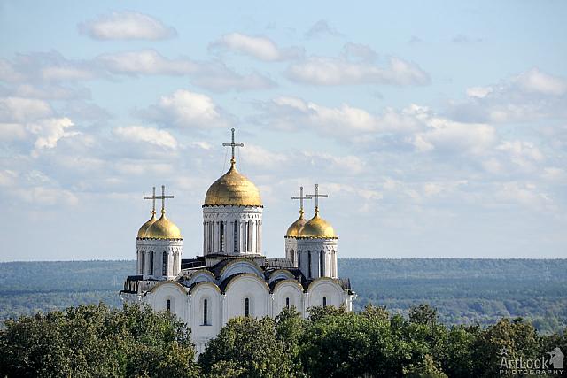 Golden Domes of the Dormition Cathedral under Clouds (Vladimir)