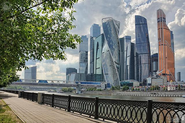 Moskva-City Skyscrapers Before Rainstorm