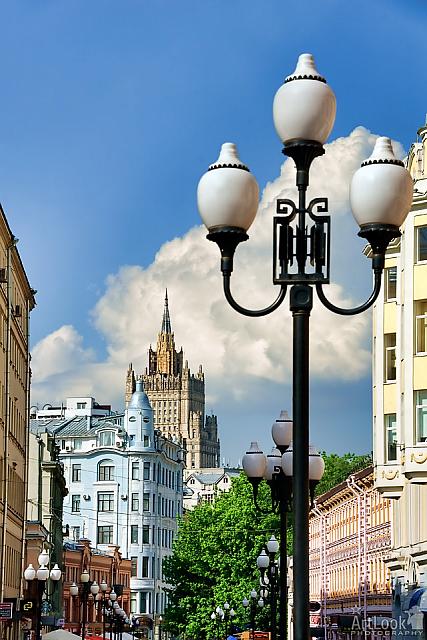 Street Lamps and Buildings of Old Arbat