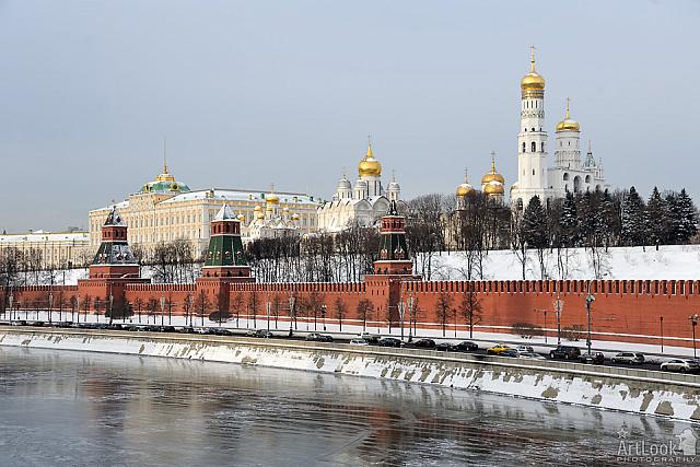 Moscow Kremlin in a Cold Winter Day