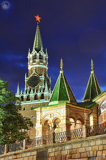 St. Basil’s Porch and Spasskaya Tower in the Dusk