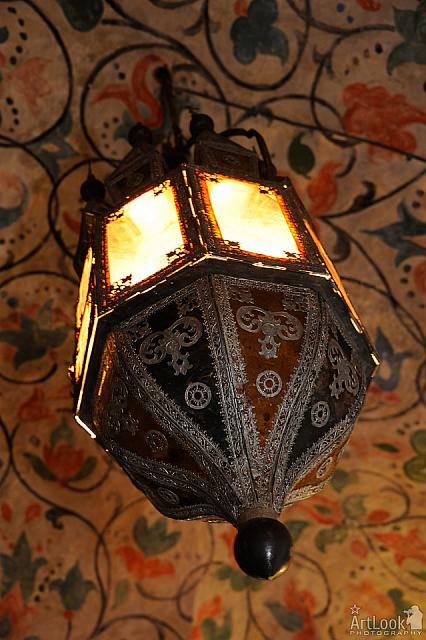 Details of D?cor of Antique Lamp in Indoor Gallery