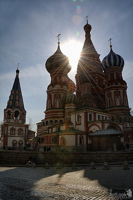 Sun Beams Between Towers of St. Basil’s Cathedral