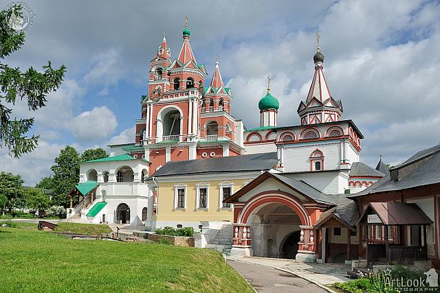 Red Gates and Towers of Savvino-Storozhevsky Monastery in Summer Day