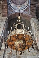 Copper Church Chandelier Under the Ancient Vaults