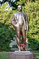 Monument to Lenin with Flowers