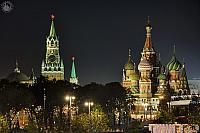 Lights of Kremlin Stars and Amazing St. Basil’s Cathedral at Night