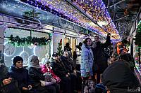 In a Coach of the Journey to Christmas Train of Moscow Metro
