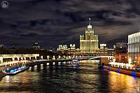 New Year Moscow and Kotelnicheskaya Embankment Building