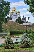 Landmarks of Dmitrov framed by Trees